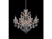 Maria Theresa Collection 4409 GD CL MWP Maria Theresa Chandelier Draped in Majestic Wood Polished Crystal