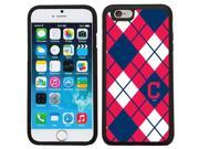 Coveroo 875 11052 BK FBC Cleveland Indians Argyle Design on iPhone 6 6s Guardian Case