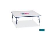 RAINBOW ACCENTS 6418JCE005 KYDZ ACTIVITY TABLE SQUARE 48 in. x 48 in. 15 in. 24 in. HT GRAY TEAL