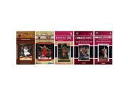 CandICollectables BULLS515TS NBA Chicago Bulls 5 Different Licensed Trading Card Team Sets