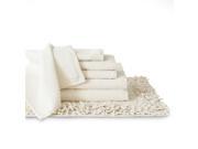 Baltic Linen Belvedere 100 Percent Cotton Towel Rug Set Ivory 7 Piece