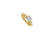 Fine Jewelry Vault UBNR50524Y14CZ CZ Solitaire Engagement Ring in Yellow Gold