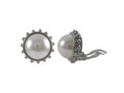 Dlux Jewels SR PRL Silver Pearl Earrings