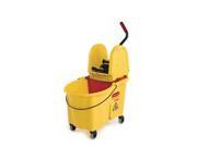 Rubbermaid Commercial Products RCP 7576 88 YEL 44 Quart Wavebrake Down Press Mop Combo Yellow