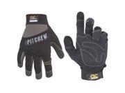 Custom Leathercraft 205BL Large Black Gray Engine Crew Mechanics Gloves