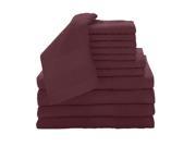 Baltic Linen 100 Percent Cotton Luxury Towel Sets Cranberry 12 Piece