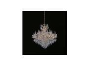 Maria Theresa Collection 4418 GD CL MWP Maria Theresa Chandelier Draped in Majestic Wood Polished Crystal