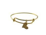 Dlux Jewels Gold Plated Brass Adjustable Bracelet with Heart Charm