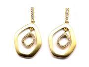 Dlux Jewels Gold White Matte Earrings