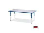 RAINBOW ACCENTS 6478JCA008 KYDZ ACTIVITY TABLE RECTANGLE 24 in. x 36 in. 24 in. 31 in. HT GRAY RED