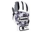 Franklin Sports 21060F1 Digitek Digi Adult Small Batting Gloves Gray White Black