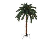 NorthLight 6 ft. Pre Lit Tropical Outdoor Summer Patio Palm Tree Clear Lights