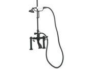 World Imports 405433 Tub Filler with Handshower and Metal Cross Handles Oil Rubbed Bronze