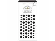 Doodlebug MONOS 4015 Monochromatic Sprinkles Glossy Enamel Sticker Dots 54 Pkg Beetle Black