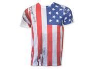 Tees American Flag Vertical Sublimation Print Mens T Shirt Large