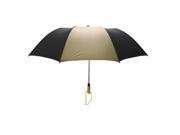 Peerless 2421JH Black Khaki Golf Size Folding Umbrella Black And Khaki
