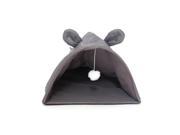 Bulk Buys OF791 1 Mouse Shape Cat House with Hanging Toy