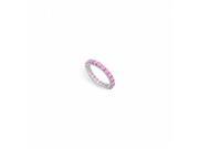 Fine Jewelry Vault UBU14WR200PS22610 Created Pink Sapphire Eternity Band 14K White Gold 2 CT TGW 22 Stones