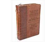 Christian Art Gifts 697099 Bible Cover For I Know The Plans Tan Twirl Medium Luxleather