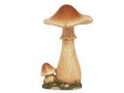 NorthLight 14.5 in. Distressed Brown Beige Bobbling Forest Mushroom Outdoor Patio Garden Statuary