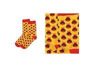 Giftcraft 410047 Lady Luck Womens Crew Sock Ladybug Design Red Pack of 3
