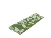 NorthLight 4 x 6 ft. Botanic Beauty Olive Green Floral Design Outdoor Area Throw Rug