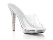 Fabulicious LIP101DM_C_SMCRS 7 0.75 in. Platform Slide Shoe White Clear Size 7