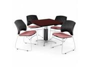 OFM PKG BRK 018 0007 Breakroom Package Featuring 42 in. Square Mesh Base Multi Purpose Table with Four Star Stack Chairs