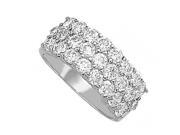 Fine Jewelry Vault UBNR83037AGCZ Sterling Silver Pyramid Ring With CZ 25 Stones