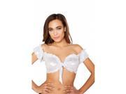 Roma Costume T3320 Wht O S Shimmer Tie Top White One Size