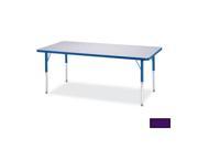 RAINBOW ACCENTS 6403JCE004 KYDZ ACTIVITY TABLE RECTANGLE 24 in. x 48 in. 15 in. 24 in. HT GRAY PURPLE