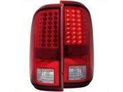 ANZO 311050 Ford F 250 350 450 550 Superduty 08 15 LED Tail Lights Red And Clear