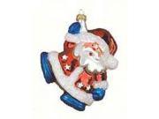 Cobane Studio COBANEB231 Santa Ornament Red White Blue