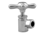 Westbrass D1021X 26 .5 in. IPS Inlet Angle Stop with Cross Handle in Polished Chrome