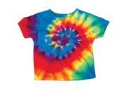 Dyenomite 20TMS 100 Percent Cotton Multi Spiral Toddler Tee for Baby Rainbow 4T