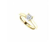 Fine Jewelry Vault UBRSRD122100Y14D April Birthstone Diamond Solitaire Engagement Rings in 14K Yellow Gold 0.50 CT