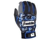 Franklin Sports 21059F4 Digitek Digi Adult Large Batting Gloves Gray Black Royal