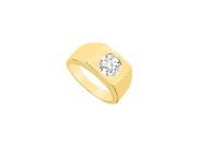 Fine Jewelry Vault UBM12225HY14D Mens Diamond Ring 14K Yellow Gold 0.25 CT Diamonds