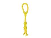 NorthLight Ropie with Knotted Plastic Bone Durable Puppy Dog Chew Toy Canary Yellow