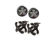 Omix Ada 15210.25 Small X Clamp Round LED Light Kit Black 2 Pieces
