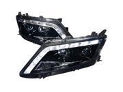 Spec D Tuning LHP FUS10G TM Projector Headlights Gloss Black Housing with Smoke for 10 to Up Ford Fusion 10 x 15 x 29 in.