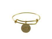 Dlux Jewels Gold Plated Brass Adjustable Bracelet with 19 mm Round Love Charm