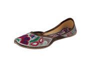 Saashiwear Ladies Indian Ethnic Leather Footwear Punjabi Jutti Copper Size 7.5