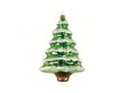 Cobane Studio COBANED383 Snowy Pine Tree Ornament Green