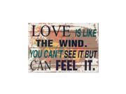 Bulk Buys OF530 6 Love Quote Wooden Wall Sign 6 Piece
