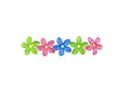NorthLight Pink Blue Green Flower Patio Garden Novelty Christmas Lights White Wire Set of 10