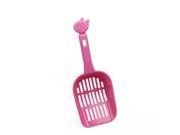 NorthLight Pink Slotted Cat Litter Shovel Scoop with Cat Head Silhouette Handle 10 in.