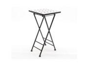 NorthLight 26.25 in. City Chic Black White Mosaic Iron Planter Table
