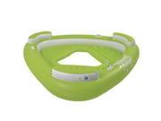 NorthLight 76 in. Green Triangular Inflatable Honolulu Three Person Swimming Pool Lounge