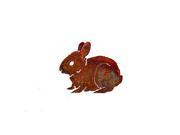 Elegant Garden Design ELEGANTA208 Baby Bunny Hand Rusted Metal Silhoutte